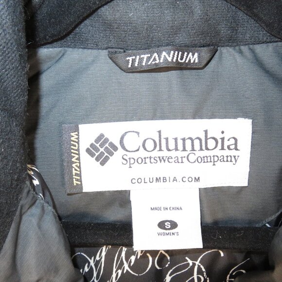 Columbia Titanium Down Puffer Omni-Shield Black Vest Womens Small 209 SL1059 - Picture 5 of 16